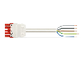 pre-assembled connecting cable; Eca; Socket/open-ended; 5-pole; Cod. P; H05VV-F 5G 2.5 mm; 6 m; 2,50 mm; red