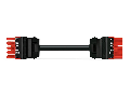 pre-assembled interconnecting cable; Eca; Socket/plug; 5-pole; Cod. P; H05VV-F 5G 1.5 mm; 7 m; 1,50 mm; red