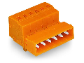 1-conductor male connector; Snap-in mounting feet; 2.5 mm; Pin spacing 5.08 mm; 19-pole; 2,50 mm; orange