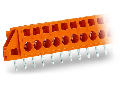 PCB terminal block; 2.5 mm; Pin spacing 5.08 mm; 11-pole; CAGE CLAMP; clamping collar; 2,50 mm; orange