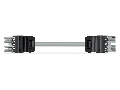 pre-assembled interconnecting cable; B2ca; Socket/plug; 4-pole; Cod. B; H05Z1Z1-F 4 x 1.0 mm; 6 m; 1,00 mm; gray