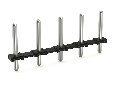 Solder pin strip; 1.4 mm Ø solder pin; straight; Pin spacing 7.5 mm; 5-pole; black
