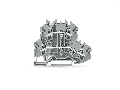 Double-deck terminal block; Through/through terminal block; L/L; without marker carrier; suitable for Ex e II applications; for DIN-rail 35 x 15 and 35 x 7.5; 2.5 mm; Push-in CAGE CLAMP; 2,50 mm; gray