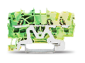 3-conductor ground terminal block; 2.5 mm; suitable for Ex e II applications; side and center marking; for DIN-rail 35 x 15 and 35 x 7.5; Push-in CAGE CLAMP; 2,50 mm; green-yellow