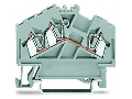 3-conductor through terminal block; 2.5 mm; center marking; for DIN-rail 35 x 15 and 35 x 7.5; CAGE CLAMP; 2,50 mm; gray