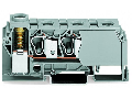 Distribution terminal block; 10 mm²; lateral marker slots; for DIN-rail 35 x 15 and 35 x 7.5; screw-type and CAGE CLAMP®connection; 3 x CAGE CLAMP® connection 10 mm²; 1 x screw-clamp connection 35 mm²; 10,00 mm²; gray