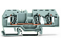 3-conductor through terminal block; 6 mm; center marking; for DIN-rail 35 x 15 and 35 x 7.5; CAGE CLAMP; 6,00 mm; gray