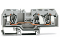 3-conductor through terminal block; 10 mm; center marking; for DIN-rail 35 x 15 and 35 x 7.5; CAGE CLAMP; 10,00 mm; gray