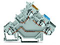 3-conductor sensor terminal block; with colored conductor entries; 2.5 mm; CAGE CLAMP; 2,50 mm; gray