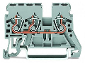 3-conductor through terminal block; 2.5 mm; lateral marker slots; for DIN-rail 35 x 15 and 35 x 7.5; CAGE CLAMP; 2,50 mm; gray