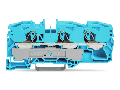 3-conductor through terminal block; 16 mm; for Ex e II and Ex i applications; side and center marking; for DIN-rail 35 x 15 and 35 x 7.5; Push-in CAGE CLAMP; 16,00 mm; blue