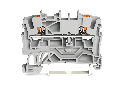 2-conductor through terminal block; with push-button; 2.5 mm²; with test port; suitable for Ex e II applications; side and center marking; for DIN-rail 35 x 15 and 35 x 7.5; Push-in CAGE CLAMP®; 2,50 mm²; gray