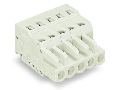 1-conductor female plug; 100% protected against mismating; 2.5 mm; Pin spacing 5 mm; 8-pole; 2,50 mm; light gray