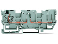 1-conductor/1-pin component carrier terminal block; with 2 jumper positions; with diode 1N4007; anode, right side; for DIN-rail 35 x 15 and 35 x 7.5; 4 mm²; CAGE CLAMP®; 4,00 mm²; gray