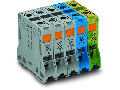 Three phase set; with 50 mm high-current tbs; only for DIN 35 x 15 rail; copper; 50 mm; POWER CAGE CLAMP; 50,00 mm; gray, blue, green-yellow