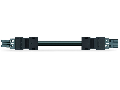 pre-assembled interconnecting cable; Eca; Socket/plug; 2-pole; Cod. L; H05VV-F 2 x 1.5 mm; 8 m; 1,50 mm; dark gray