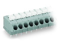 PCB terminal block; push-button; 2.5 mm; Pin spacing 5 mm; 2-pole; Push-in CAGE CLAMP; 2,50 mm; gray