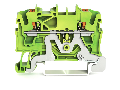 2-conductor ground terminal block; 2.5 mm²; with test port; side and center marking; for DIN-rail 35 x 15 and 35 x 7.5; Push-in CAGE CLAMP®; 2,50 mm²; green-yellow