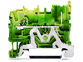 1-conductor/1-pin ground carrier terminal block; for DIN-rail 35 x 15 and 35 x 7.5; 2.5 mm; Push-in CAGE CLAMP; 2,50 mm; green-yellow