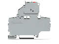 2-conductor fuse terminal block; with pivoting fuse holder; with additional jumper position; for 5 x 20 mm miniature metric fuse; with blown fuse indication by LED; 12 - 30 V; for DIN-rail 35 x 15 and 35 x 7.5; 2.5 mm; Push-in CAGE CLAMP; 2,50 mm;