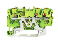 3-conductor ground terminal block; 2.5 mm²; with test port; side and center marking; for DIN-rail 35 x 15 and 35 x 7.5; Push-in CAGE CLAMP®; 2,50 mm²; green-yellow