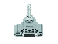 Stud terminal block; lateral marker slots; for DIN-rail 35 x 15 and 35 x 7.5; 1 stud, M10; 120,00 mm; gray