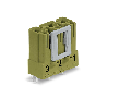 Plug for PCBs; straight; 3-pole; Cod. B; light green