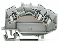 3-conductor through terminal block; 2.5 mm; center marking; for DIN-rail 35 x 15 and 35 x 7.5; CAGE CLAMP; 2,50 mm; gray