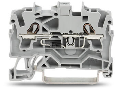Component terminal block; 2-conductor; with diode 1N4007; anode, left side; for DIN-rail 35 x 15 and 35 x 7.5; 2.5 mm²; Push-in CAGE CLAMP®; 2,50 mm²; gray