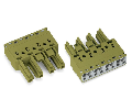 Socket; 4-pole; Cod. B; 4,00 mm²; light green