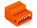 1-conductor male connector; 100% protected against mismating; 1.5 mm; Pin spacing 3.81 mm; 9-pole; 1,50 mm; orange