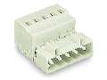1-conductor male connector; 100% protected against mismating; 2.5 mm; Pin spacing 5 mm; 9-pole; 2,50 mm; light gray
