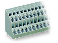 Double-deck PCB terminal block; 2.5 mm; Pin spacing 5 mm; 2 x 12-pole; CAGE CLAMP; 2,50 mm; gray