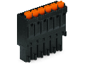 1-conductor female plug; push-button; 1.5 mm; Pin spacing 3.5 mm; 6-pole; 1,50 mm; black