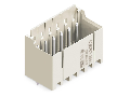 THT male header; 1.0 mm  solder pin; straight; Pin spacing 3.5 mm; 4-pole; light gray