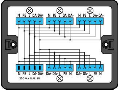 Distribution box; DALI; 1 input; 5 outputs; Cod. I; MIDI; black