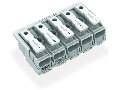 Lighting connector; push-button, external; without ground contact; 5-pole; Lighting side: for solid conductors; Inst. side: for all conductor types; max. 2.5 mm; Surrounding air temperature: max 85C (T85); 2,50 mm; white