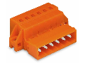 1-conductor male connector; clamping collar; 2.5 mm; Pin spacing 5.08 mm; 5-pole; 2,50 mm; orange