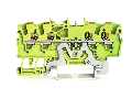 4-conductor ground terminal block; 1.5 mm²; with test port; side and center marking; for DIN-rail 35 x 15 and 35 x 7.5; Push-in CAGE CLAMP®; 1,50 mm²; green-yellow