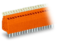 PCB terminal block; push-button; 0.5 mm²; Pin spacing 2.54 mm; 12-pole; CAGE CLAMP®; 0,50 mm²; orange