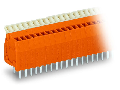 PCB terminal block; push-button; 0.5 mm; Pin spacing 2.54 mm; 12-pole; CAGE CLAMP; 0,50 mm; orange