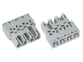 Plug; 4-pole; Cod. B; 4,00 mm; gray
