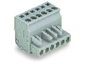 1-conductor female plug; angled; 2.5 mm; Pin spacing 5 mm; 16-pole; 2,50 mm; gray