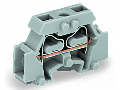 2-conductor terminal block; without push-buttons; with fixing flange; for screw or similar mounting types; Fixing hole 3.2 mm ; 2.5 mm; CAGE CLAMP; 2,50 mm; gray