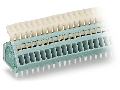 PCB terminal block; push-button; 0.5 mm; Pin spacing 2.5 mm; 24-pole; CAGE CLAMP; 0,50 mm; gray