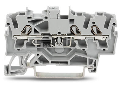 Component terminal block; 3-conductor; with diode 1N4007; anode, left side; for DIN-rail 35 x 15 and 35 x 7.5; 2.5 mm; Push-in CAGE CLAMP; 2,50 mm; gray