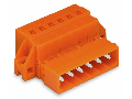 1-conductor male connector; clamping collar; 2.5 mm; Pin spacing 5.08 mm; 4-pole; 2,50 mm; orange