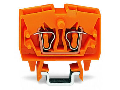 2-conductor miniature through terminal block; 2.5 mm; with test option; center marking; for DIN-15 rail; CAGE CLAMP; 2,50 mm; orange