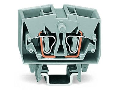 4-conductor miniature through terminal block; 2.5 mm; with test option; center marking; for DIN-15 rail; CAGE CLAMP; 2,50 mm; orange