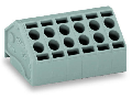 2-conductor PCB terminal block; 1.5 mm; Pin spacing 5 mm; 8-pole; Push-in CAGE CLAMP; 1,50 mm; gray